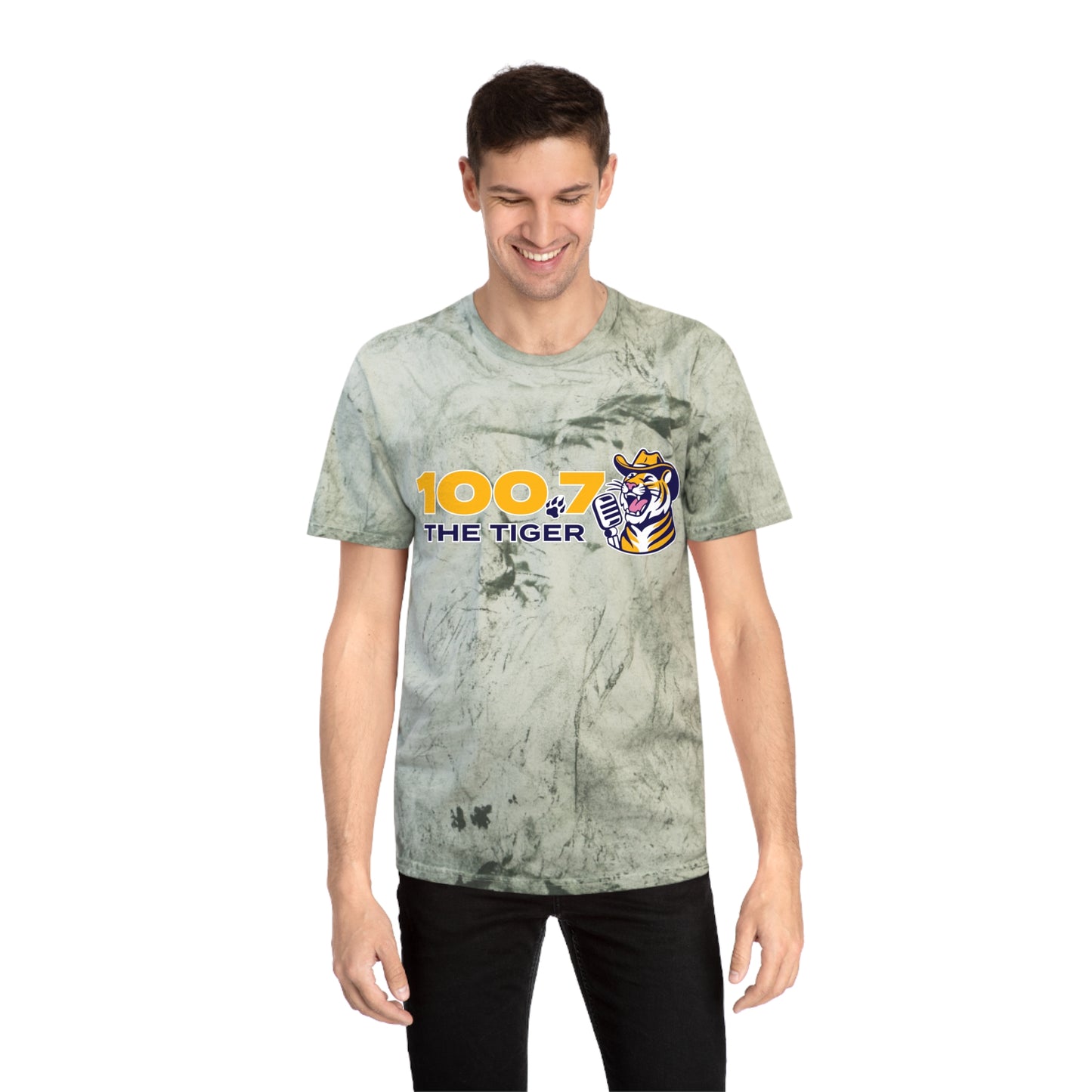 100.7 The Tiger Unisex Color Blast T-Shirt
