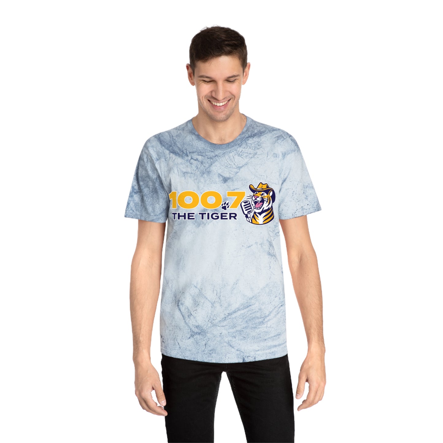 100.7 The Tiger Unisex Color Blast T-Shirt