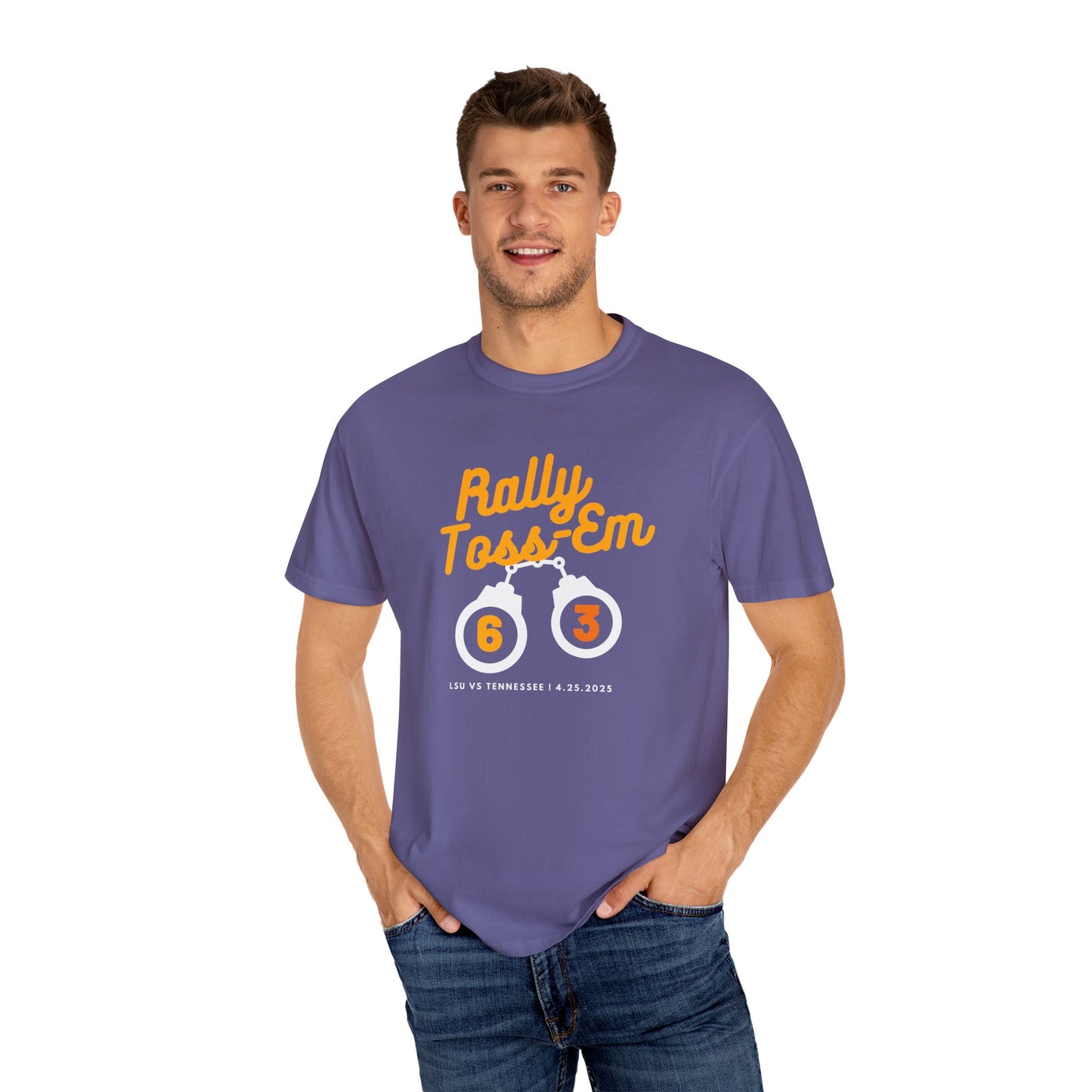 Rally Toss'Em Unisex Garment-Dyed T-shirt for Sports Fans