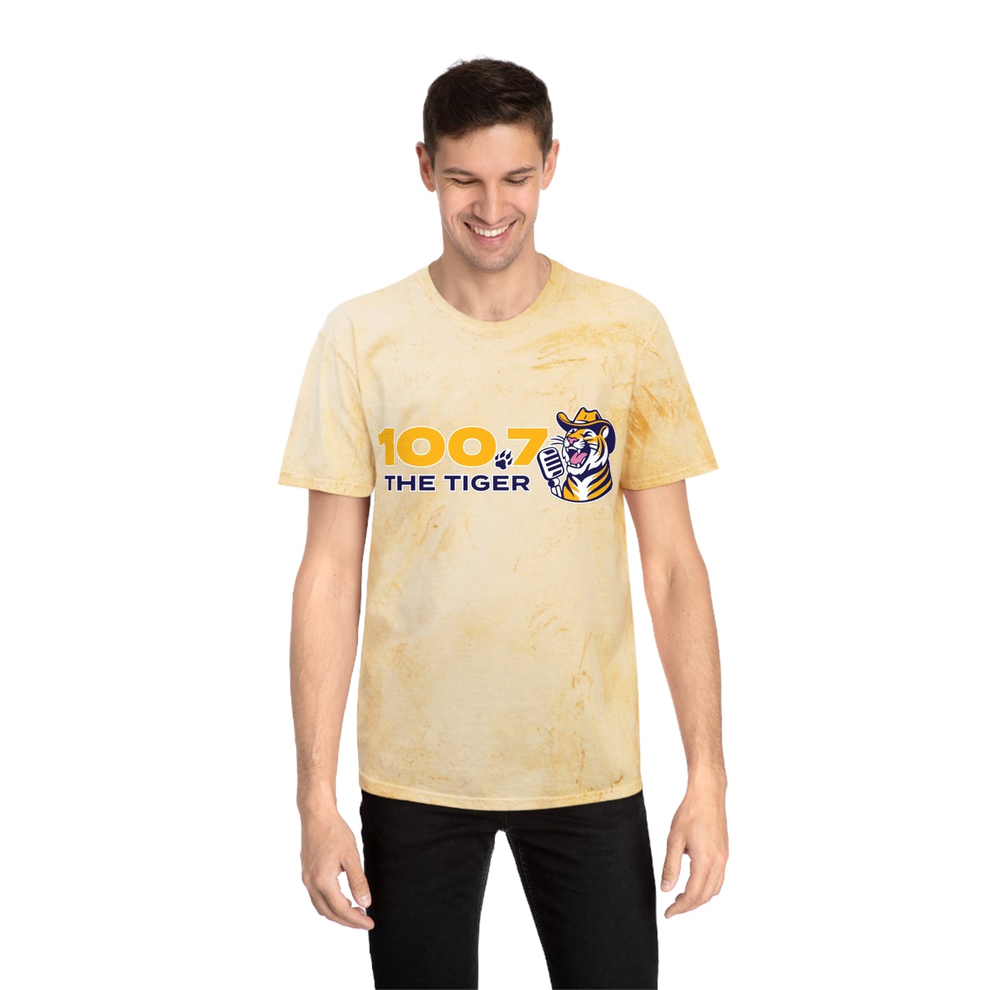 100.7 The Tiger Unisex Color Blast T-Shirt
