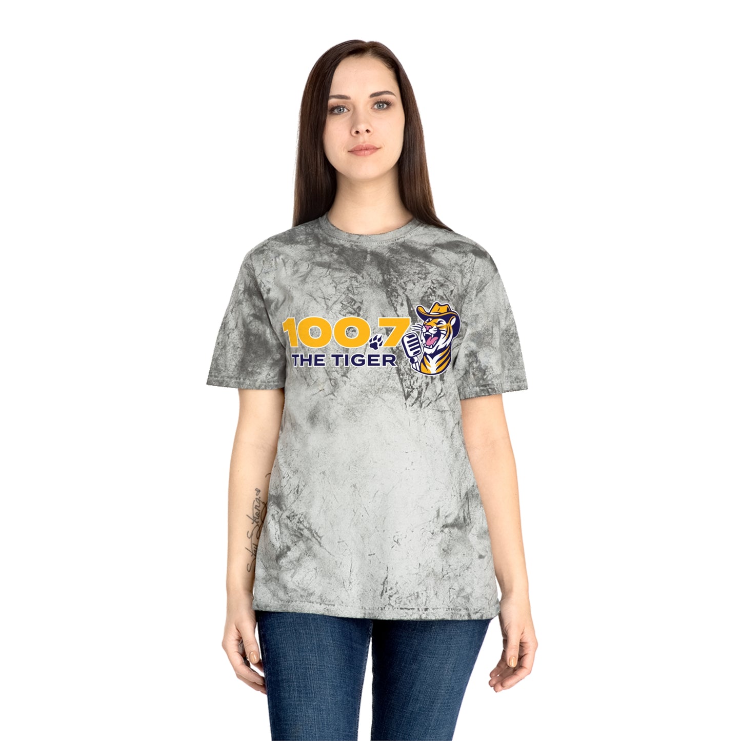 100.7 The Tiger Unisex Color Blast T-Shirt