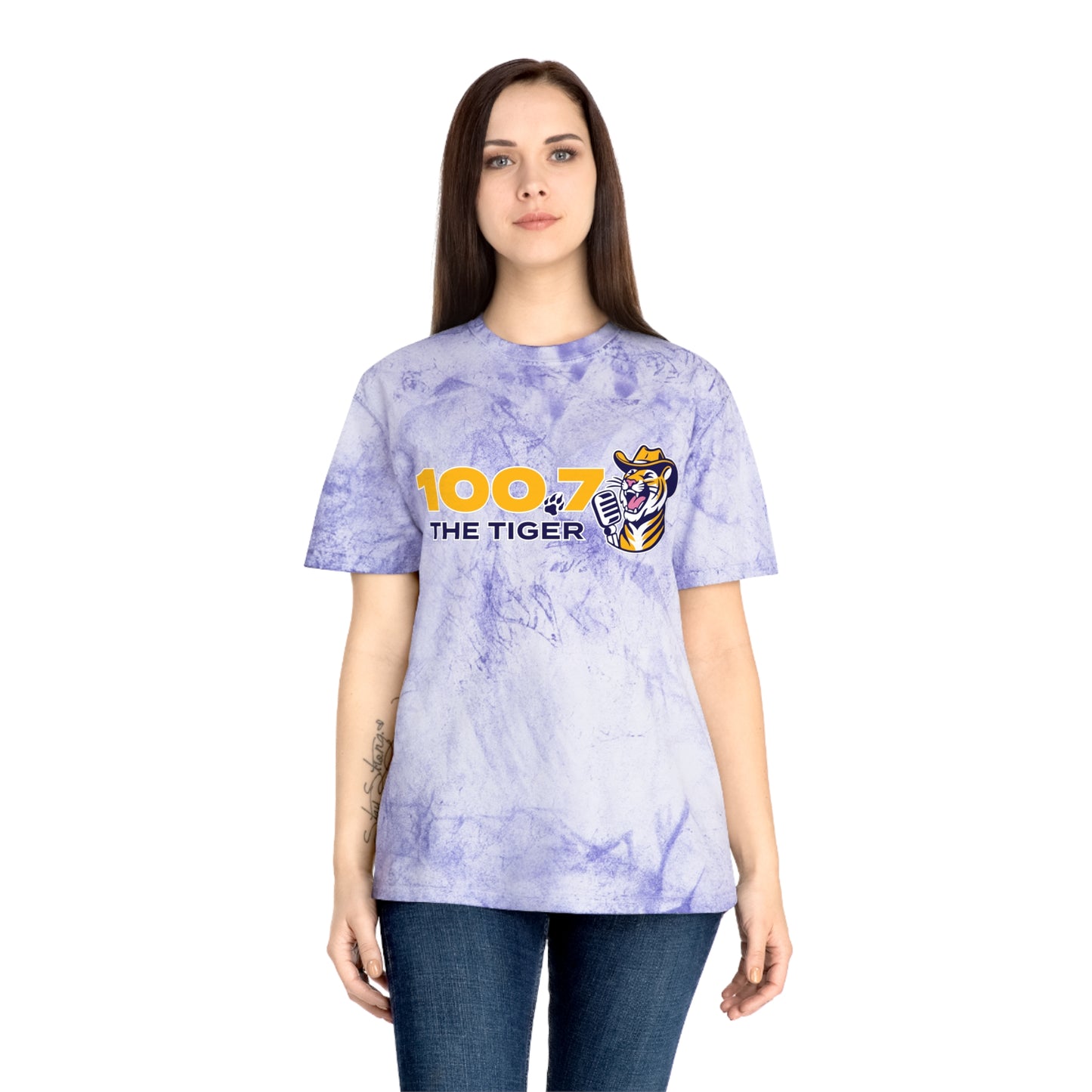 100.7 The Tiger Unisex Color Blast T-Shirt