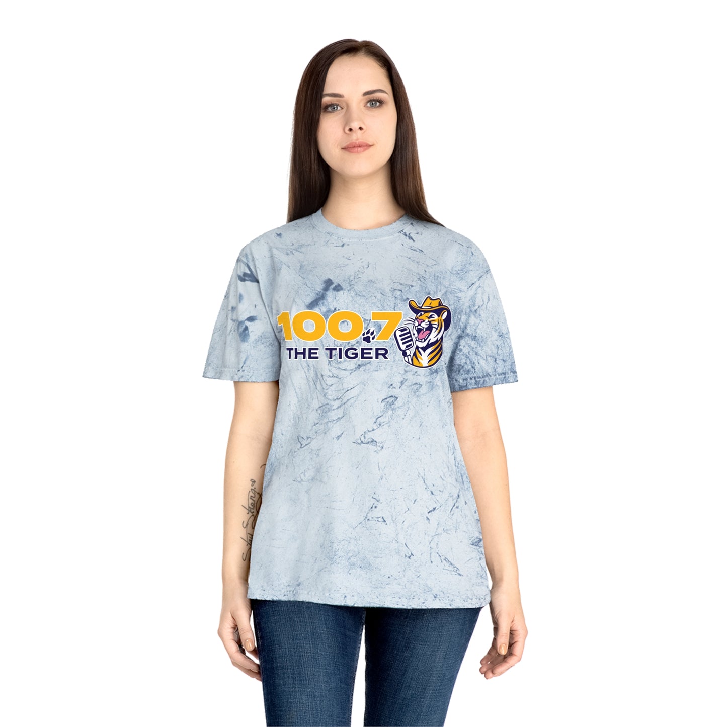 100.7 The Tiger Unisex Color Blast T-Shirt