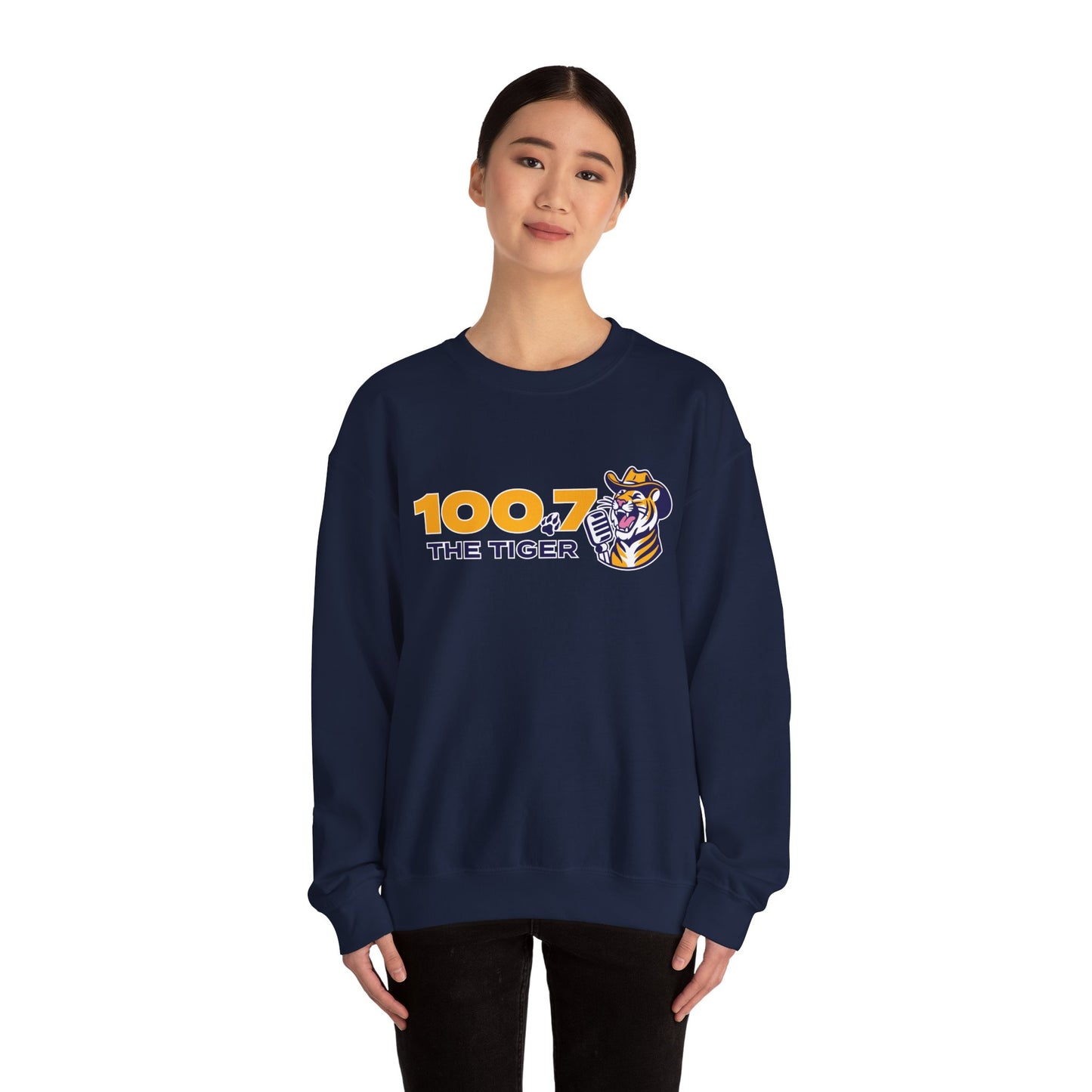 100.7 The Tiger Unisex Heavy Blend™ Crewneck Sweatshirt