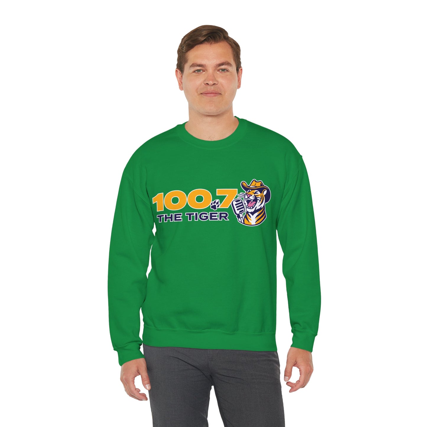 100.7 The Tiger Unisex Heavy Blend™ Crewneck Sweatshirt