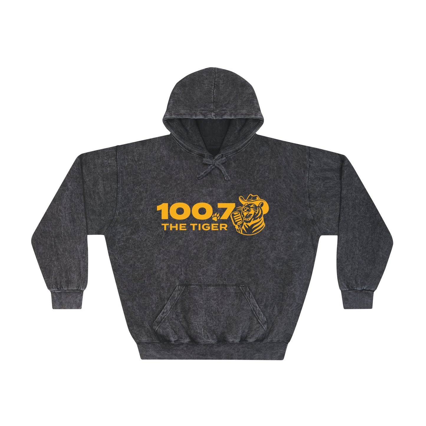 100.7 The Tiger Unisex Mineral Wash Hoodie