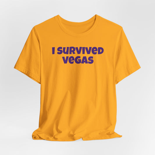 I Survived Vegas Unisex Jersey Short Sleeve Tee