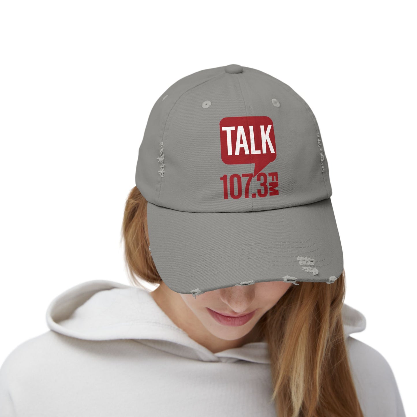 Talk 107.3 Unisex Distressed Cap