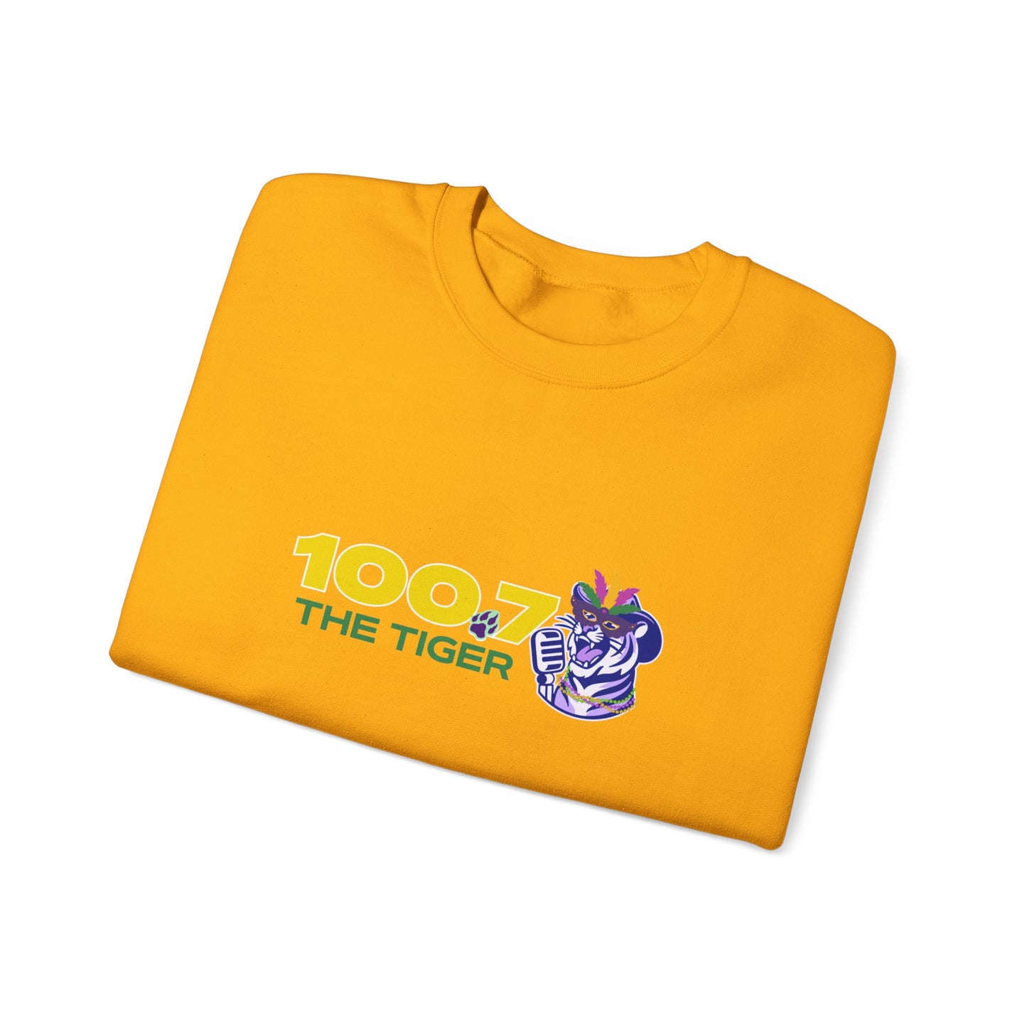 Mardi Gras 100.7 The Tiger Unisex Crewneck Sweatshirt