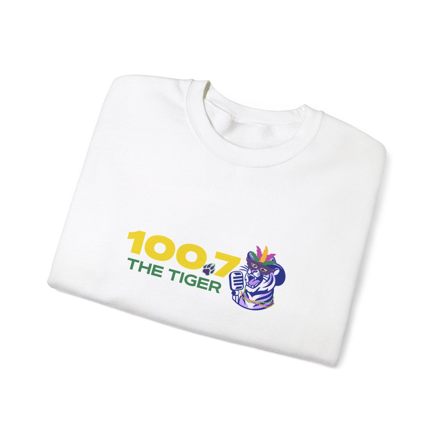 Mardi Gras 100.7 The Tiger Unisex Crewneck Sweatshirt