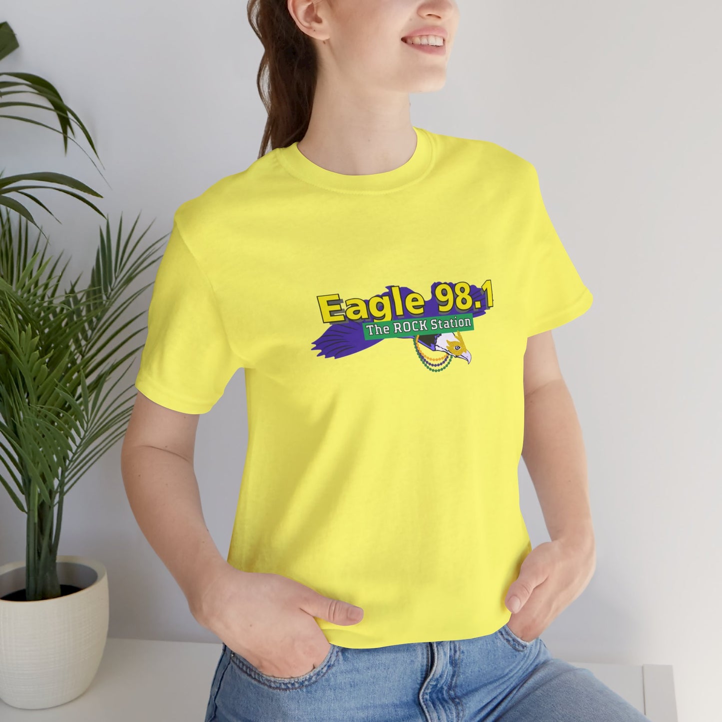 Mardi Gras Eagle 98.1 Unisex Jersey Short Sleeve Tee