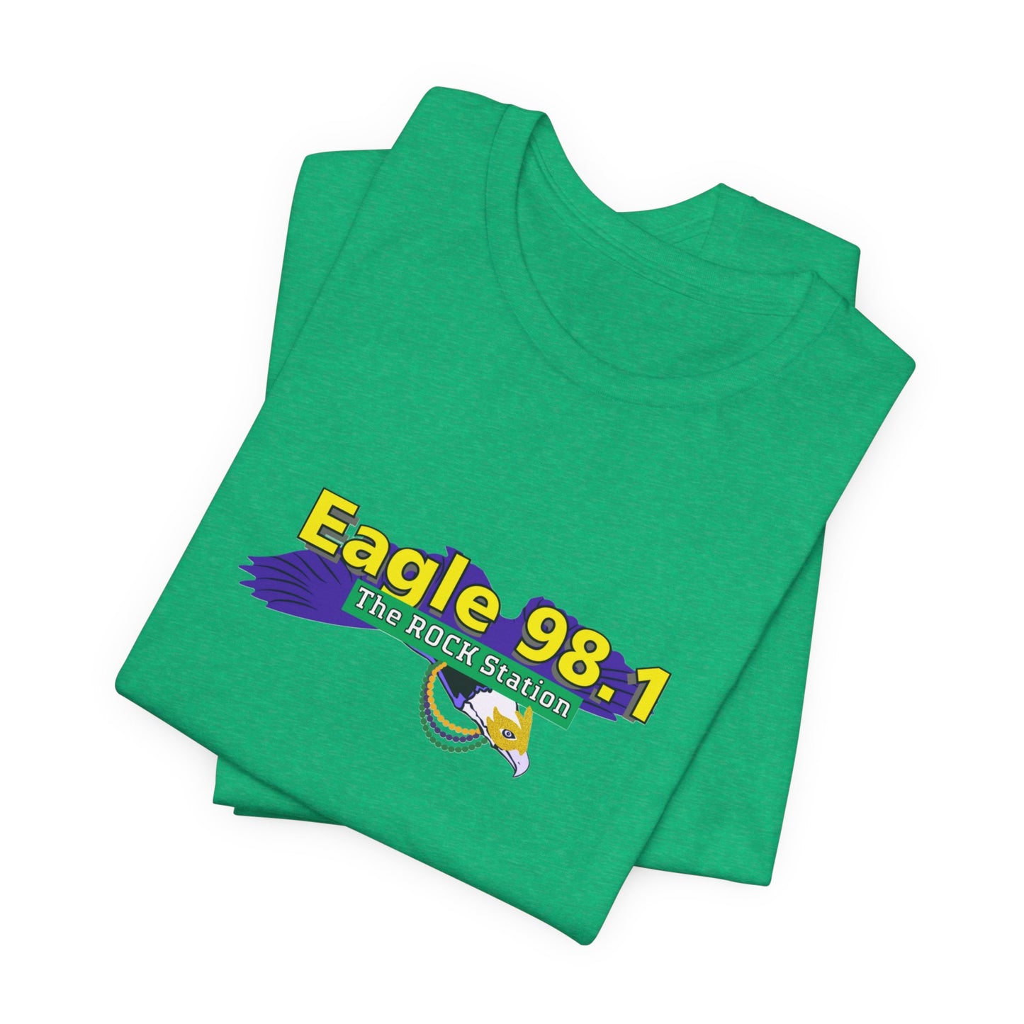 Mardi Gras Eagle 98.1 Unisex Jersey Short Sleeve Tee