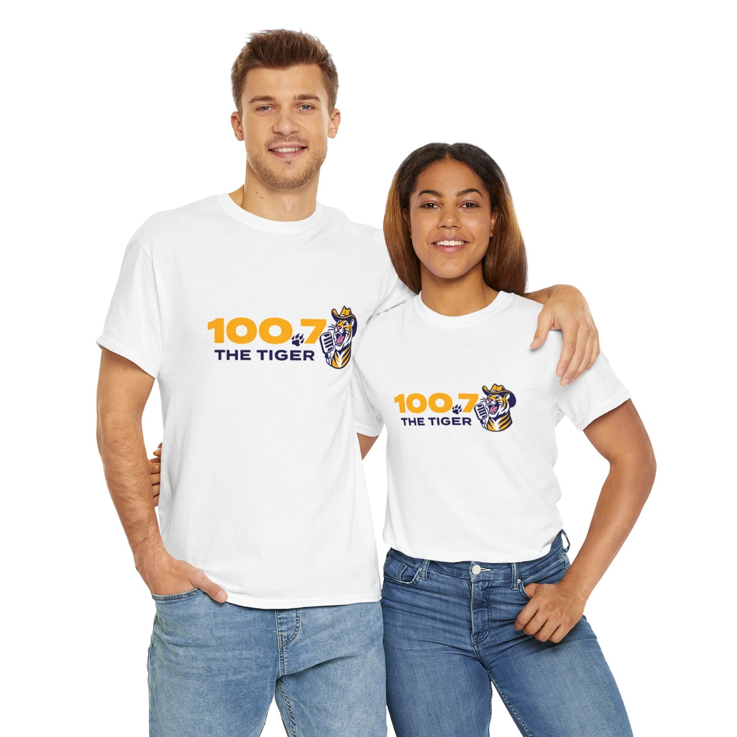 100.7 The Tiger Unisex Heavy Cotton Tee