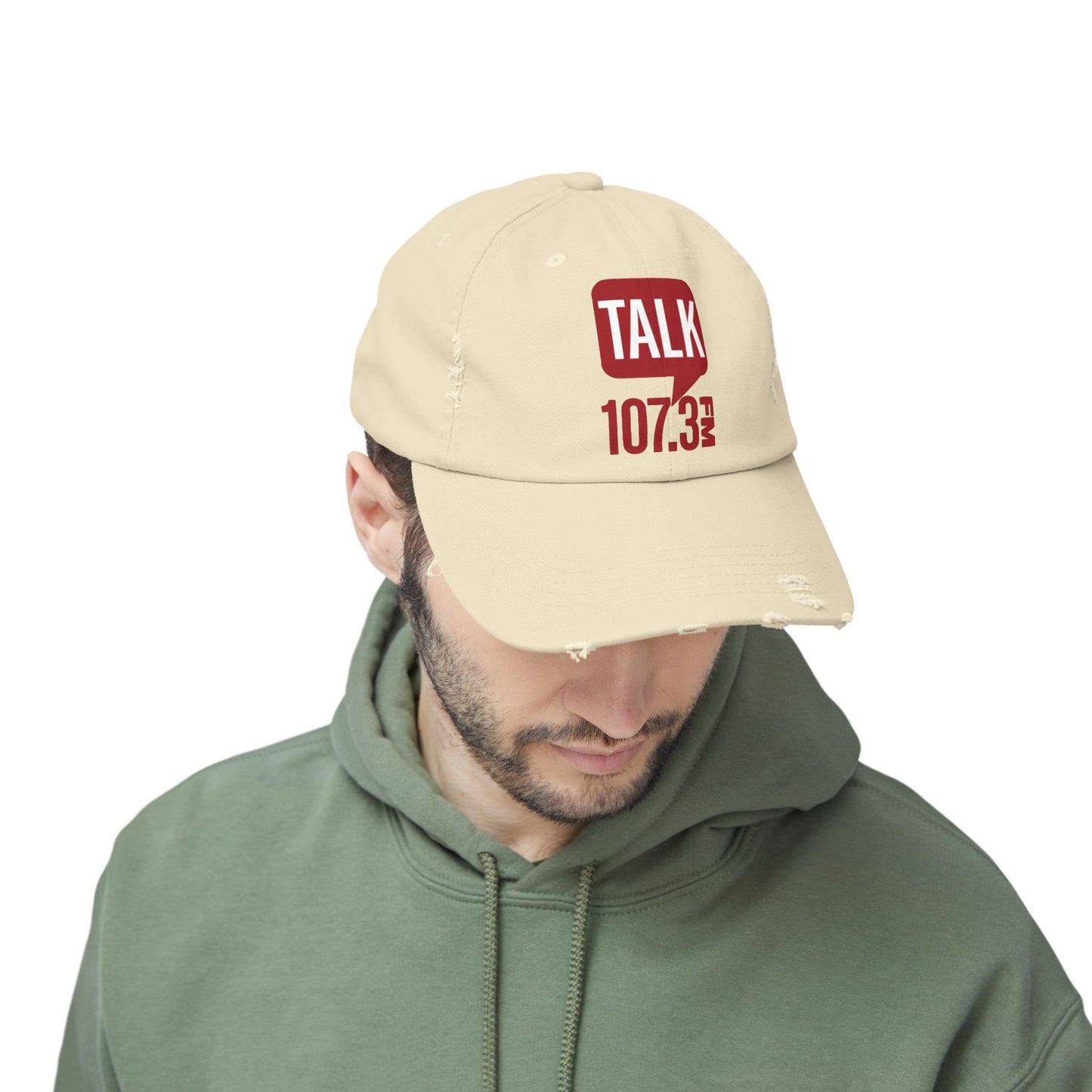 Talk 107.3 Unisex Distressed Cap