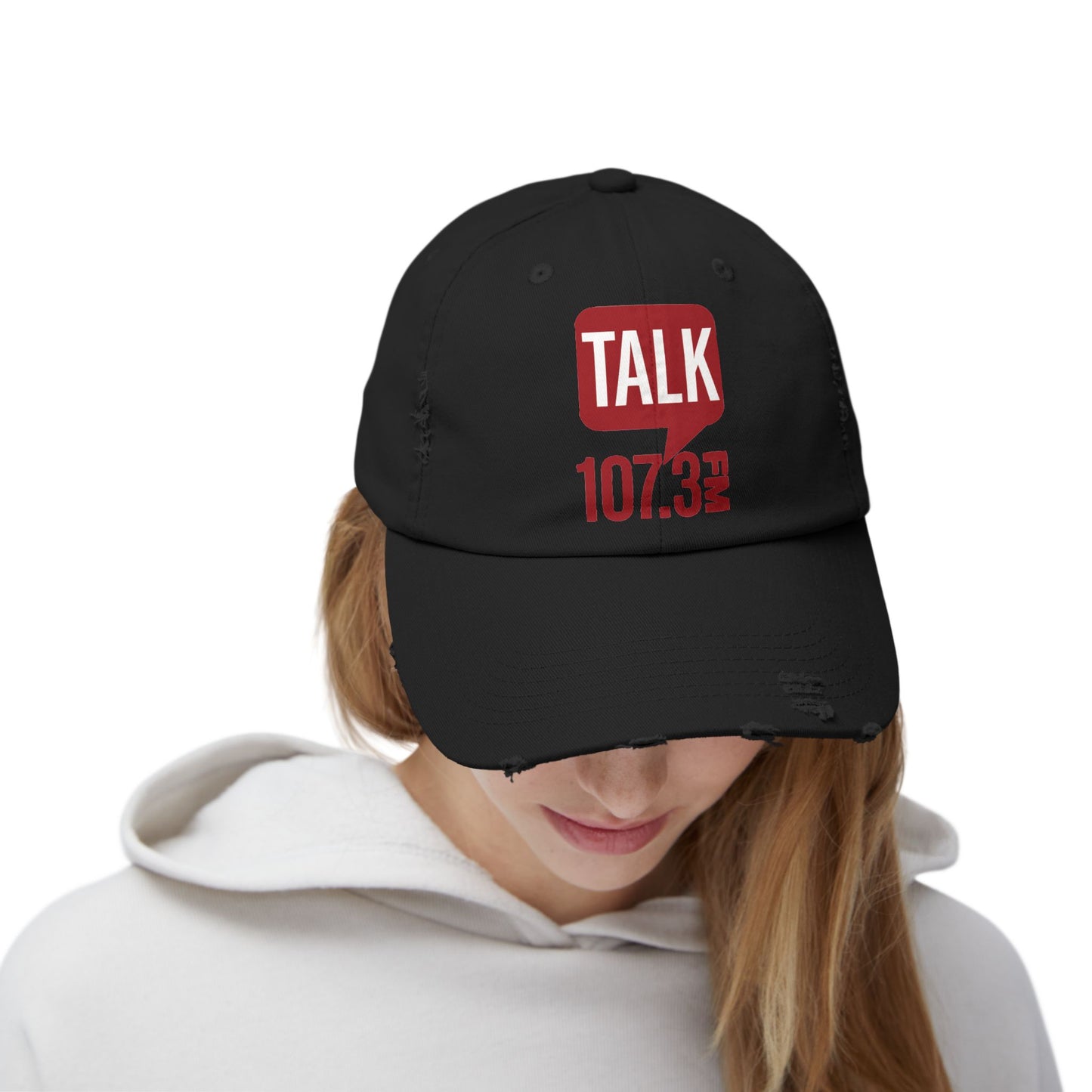 Talk 107.3 Unisex Distressed Cap