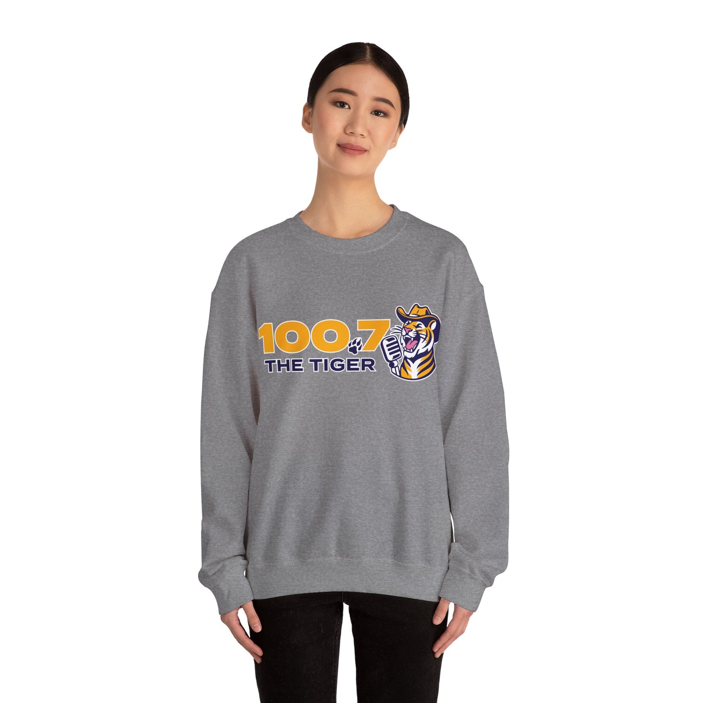 100.7 The Tiger Unisex Heavy Blend™ Crewneck Sweatshirt