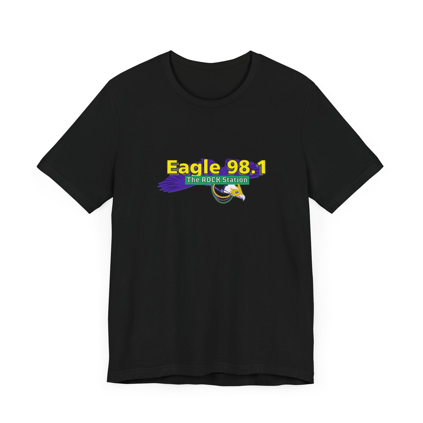 Mardi Gras Eagle 98.1 Unisex Jersey Short Sleeve Tee