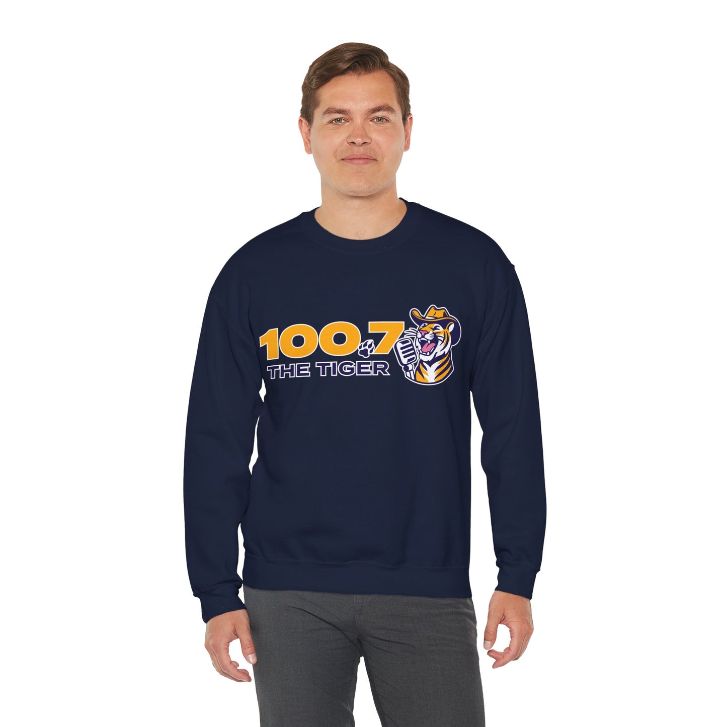 100.7 The Tiger Unisex Heavy Blend™ Crewneck Sweatshirt