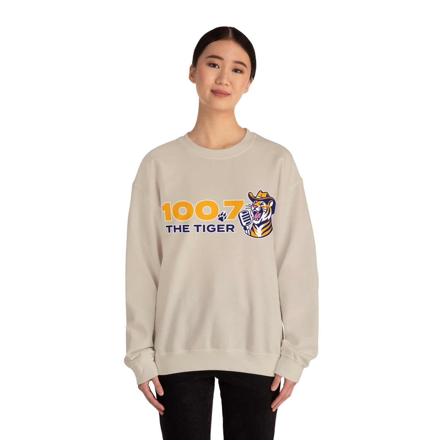 100.7 The Tiger Unisex Heavy Blend™ Crewneck Sweatshirt