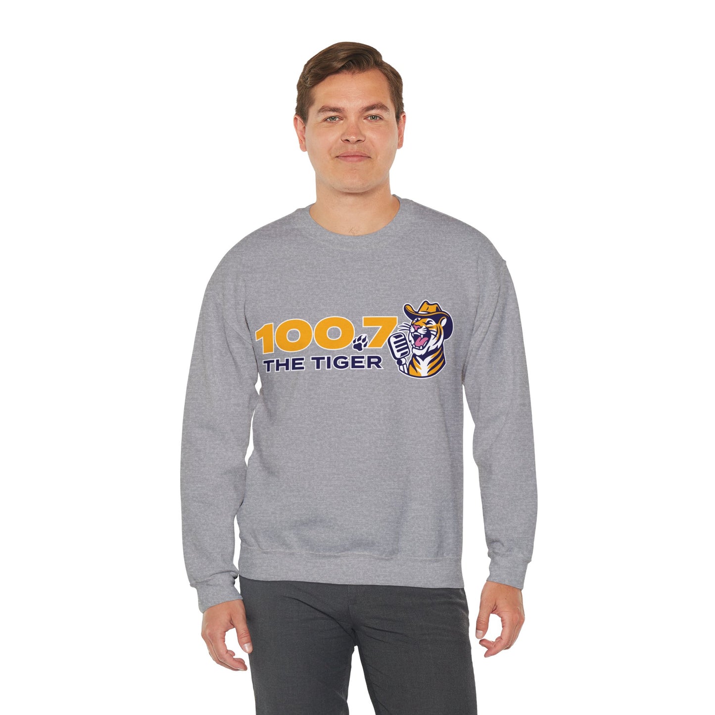 100.7 The Tiger Unisex Heavy Blend™ Crewneck Sweatshirt