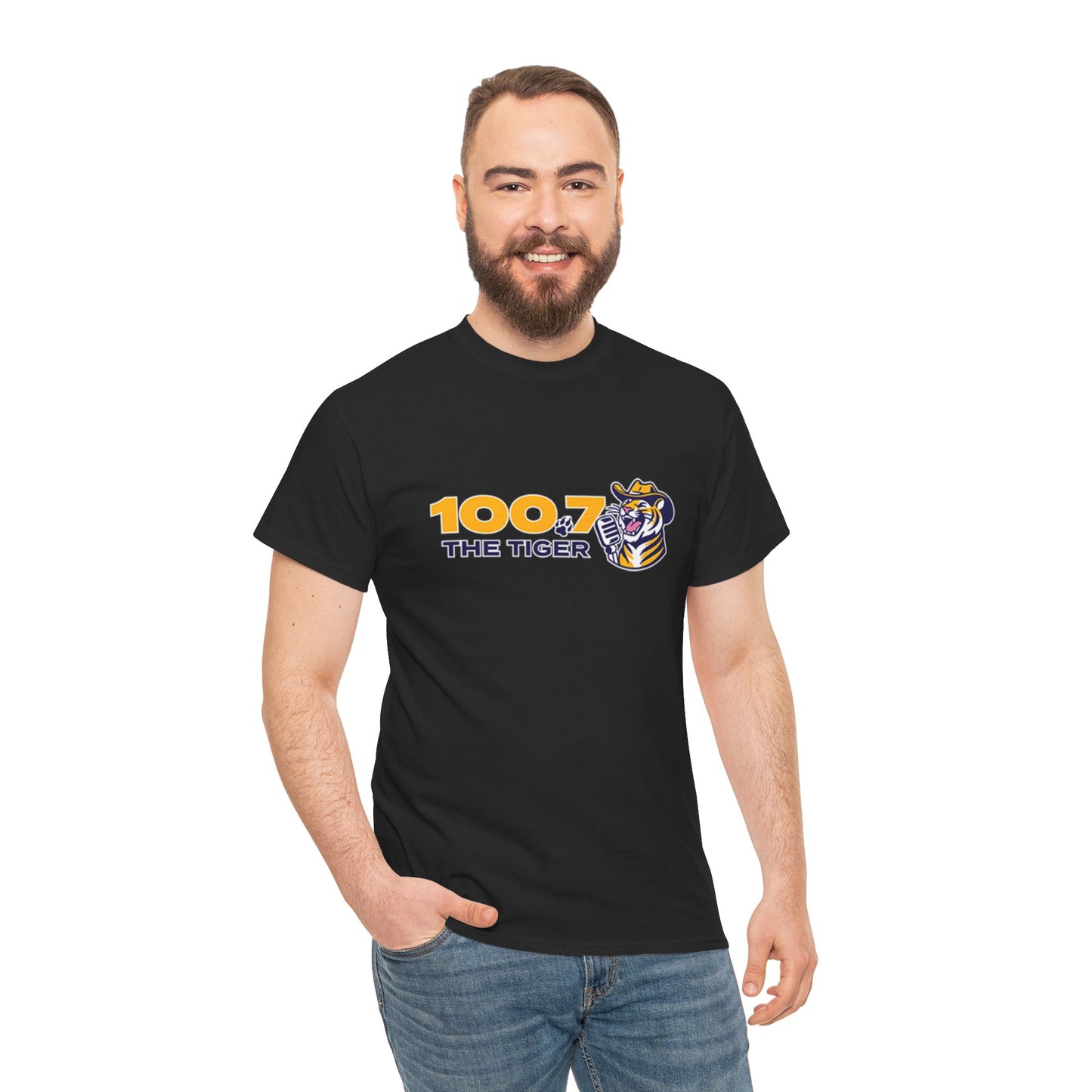 100.7 The Tiger Unisex Heavy Cotton Tee