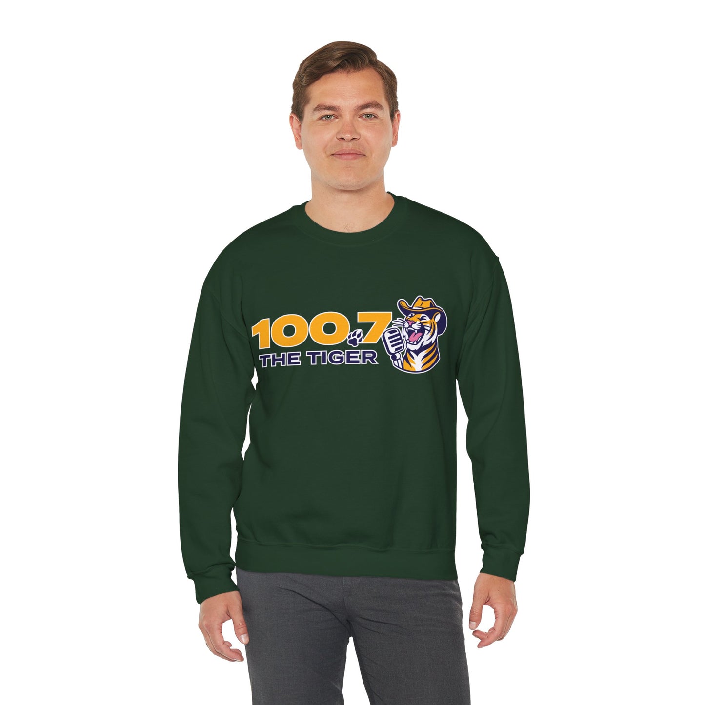 100.7 The Tiger Unisex Heavy Blend™ Crewneck Sweatshirt