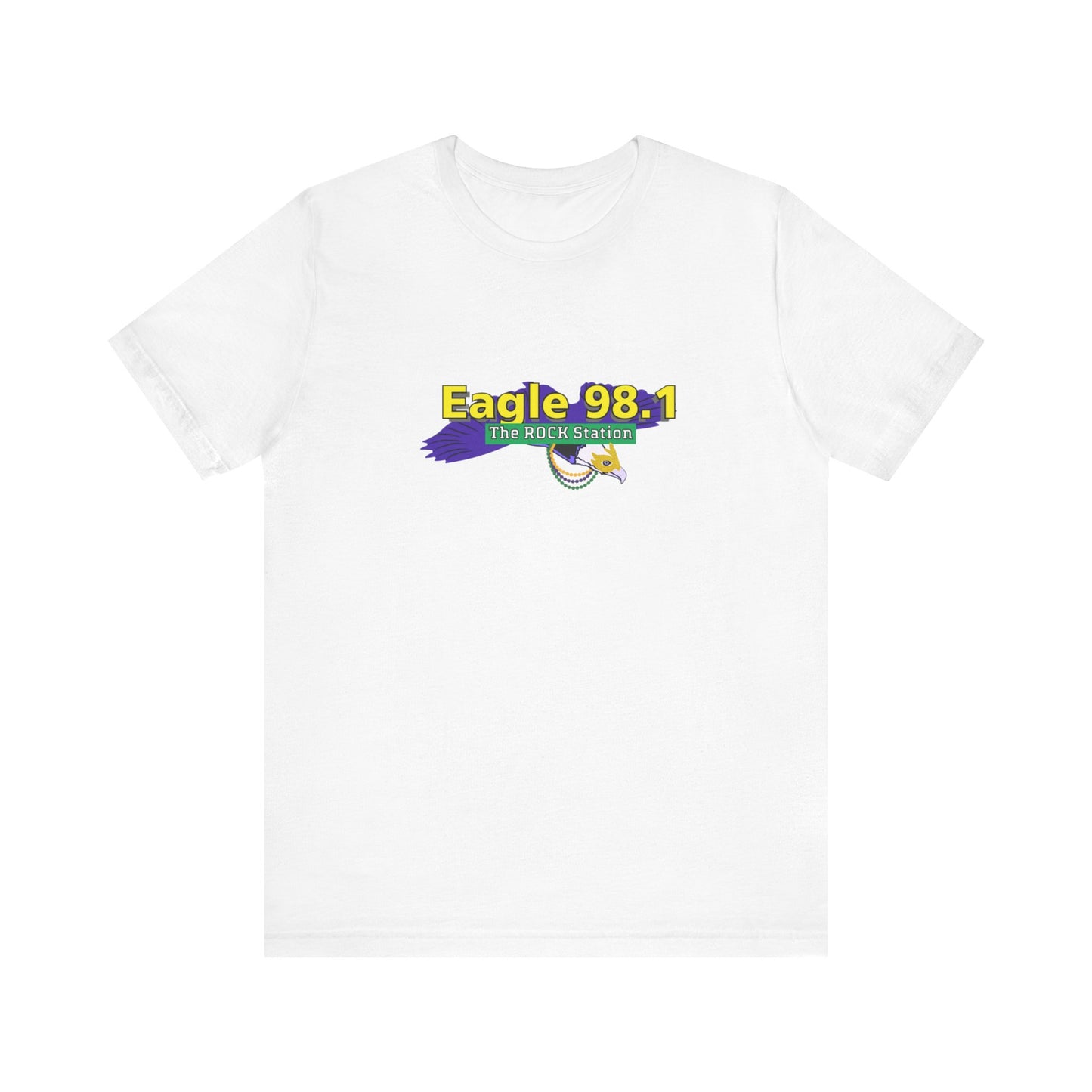 Mardi Gras Eagle 98.1 Unisex Jersey Short Sleeve Tee