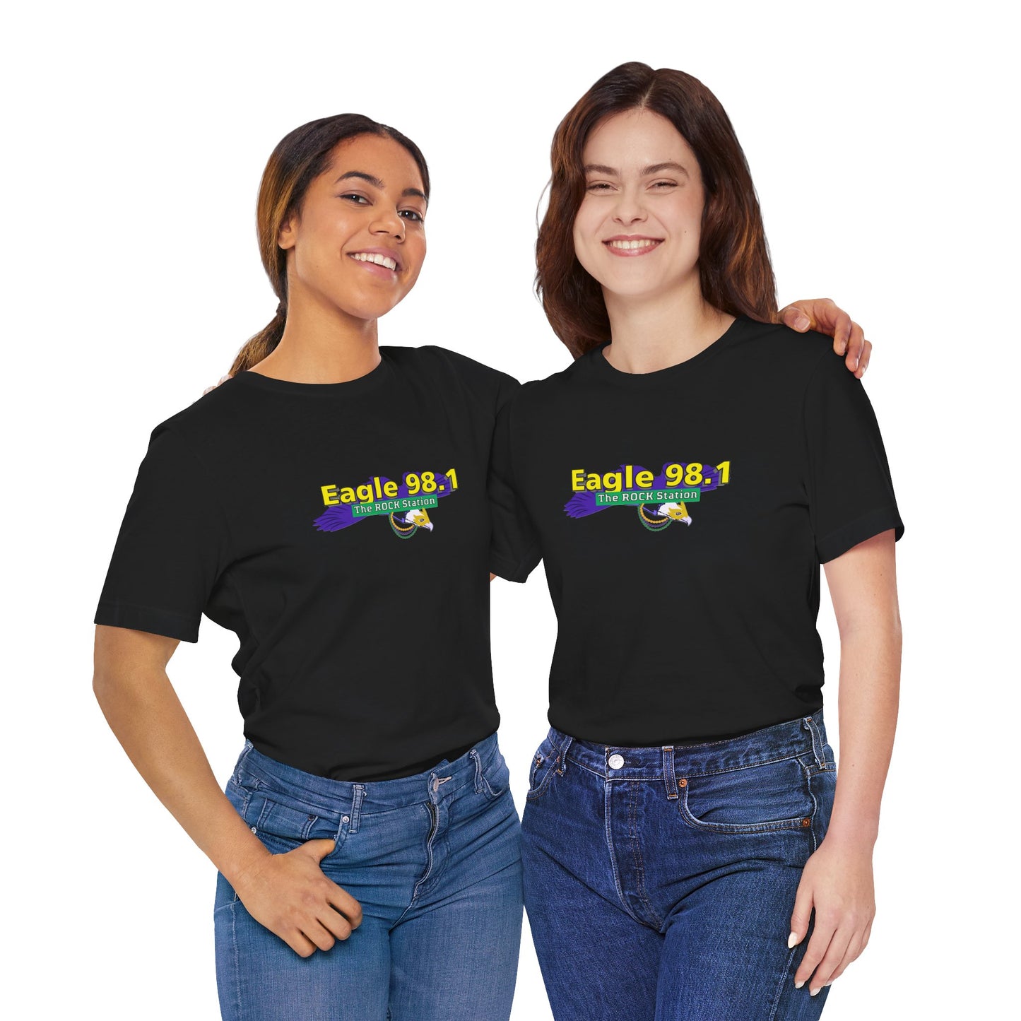 Mardi Gras Eagle 98.1 Unisex Jersey Short Sleeve Tee