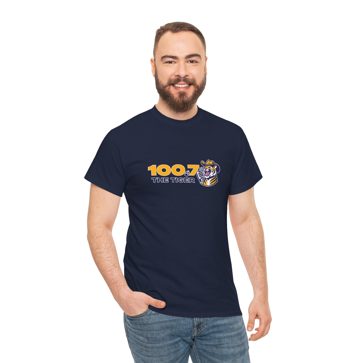 100.7 The Tiger Unisex Heavy Cotton Tee