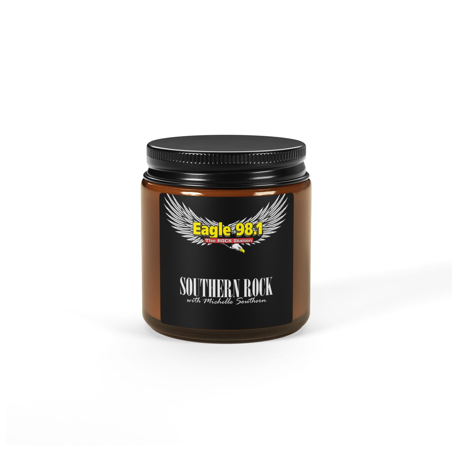 Southern Rock Scented Soy Candle (Multi-Size, Amber Jar)