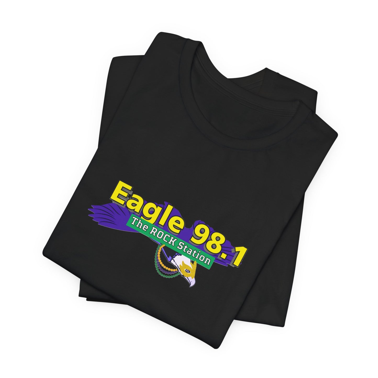 Mardi Gras Eagle 98.1 Unisex Jersey Short Sleeve Tee