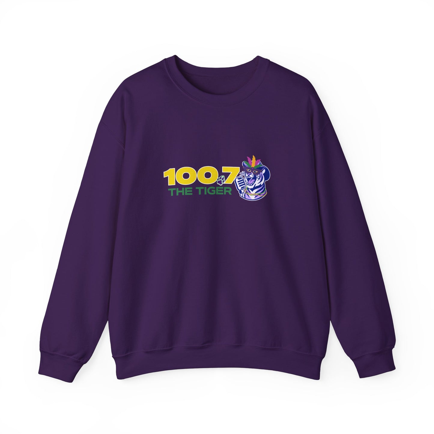 Mardi Gras 100.7 The Tiger Unisex Crewneck Sweatshirt