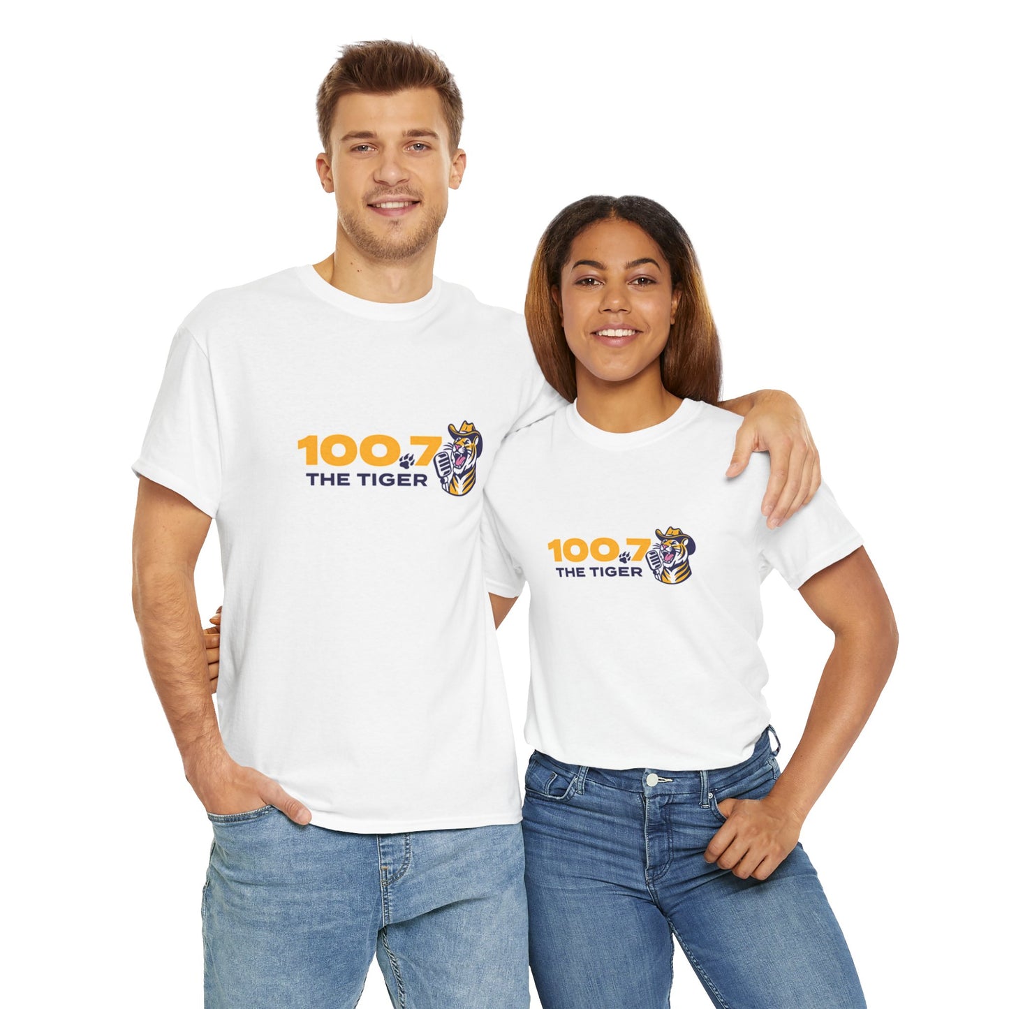 100.7 The Tiger Unisex Heavy Cotton Tee