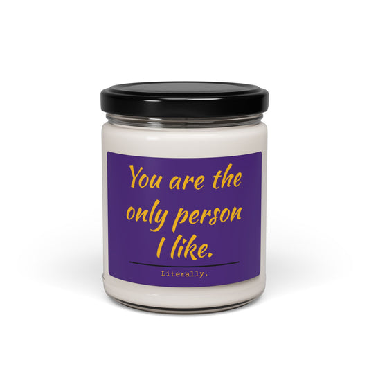 You are the Only Person I Like - Scented Soy Candle, 9oz