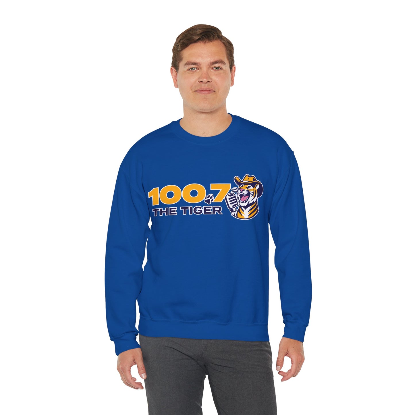 100.7 The Tiger Unisex Heavy Blend™ Crewneck Sweatshirt