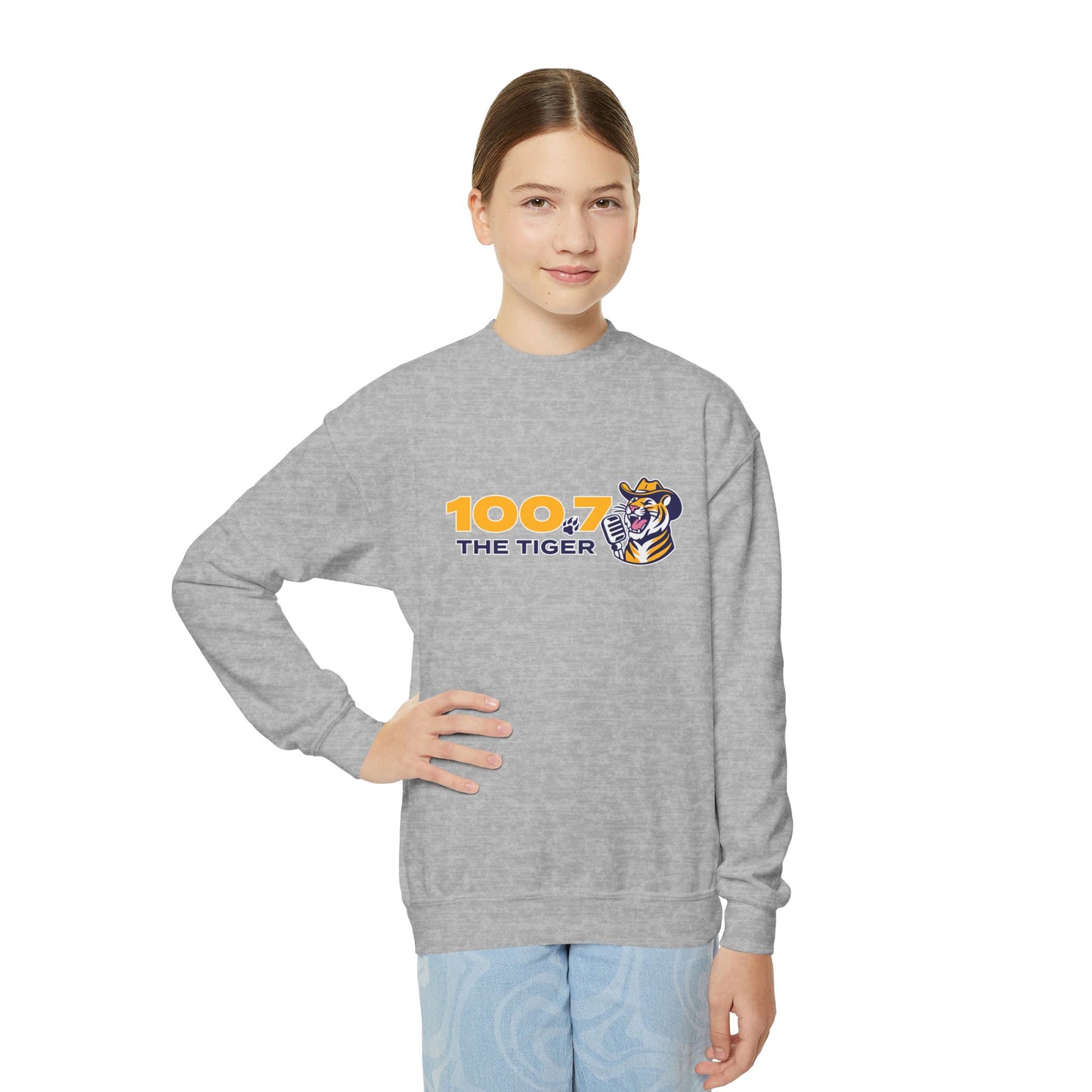 100.7 The Tiger Youth Crewneck Sweatshirt