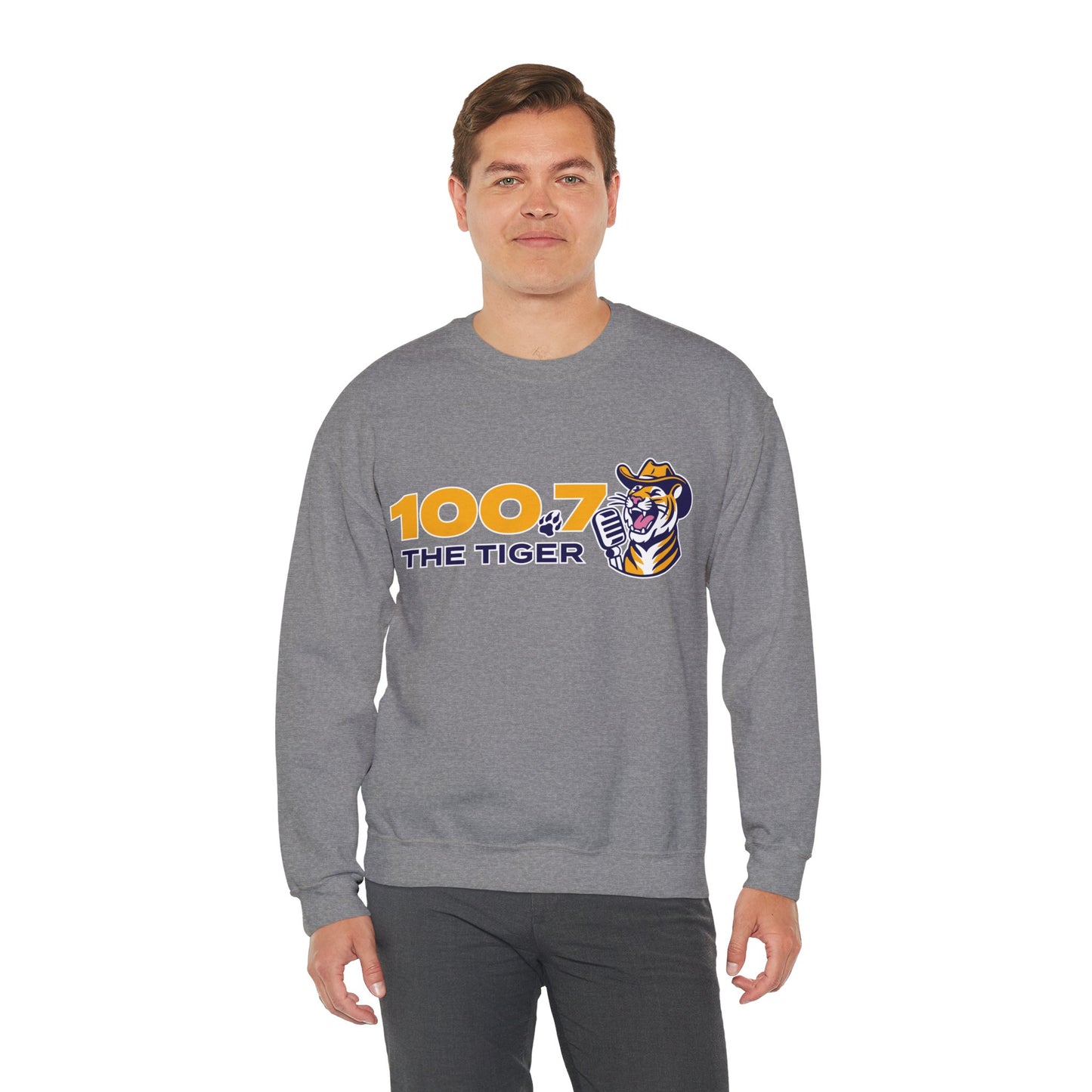 100.7 The Tiger Unisex Heavy Blend™ Crewneck Sweatshirt