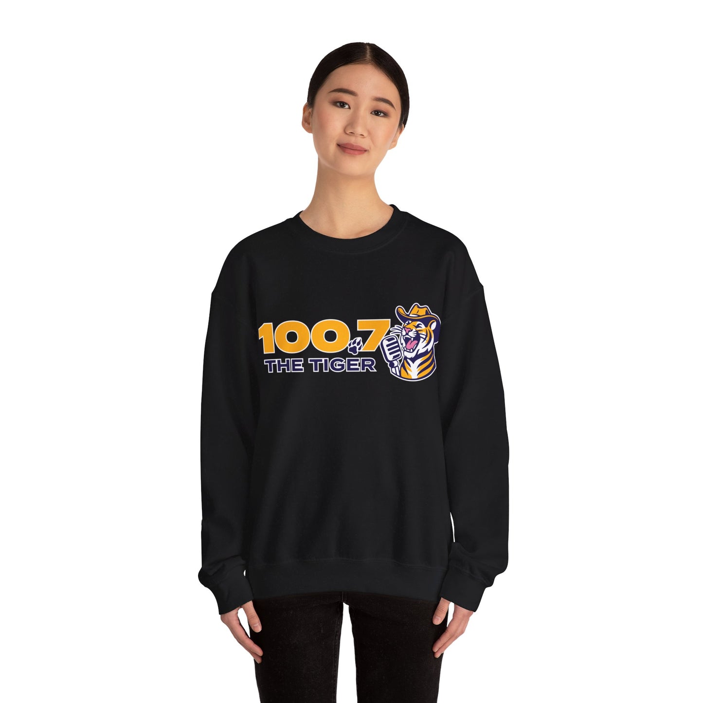 100.7 The Tiger Unisex Heavy Blend™ Crewneck Sweatshirt