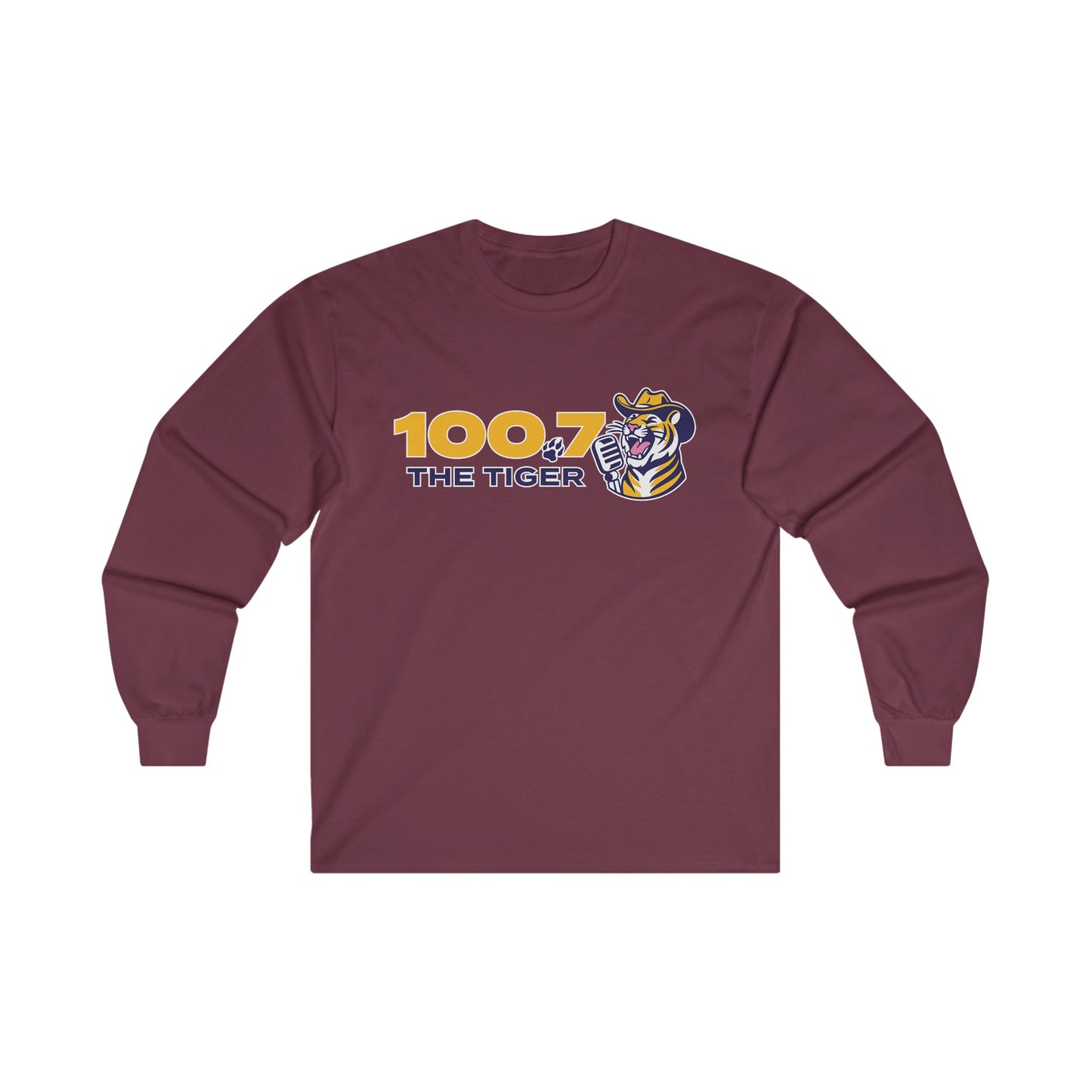 100.7 The Tiger Unisex Ultra Cotton Long Sleeve Tee