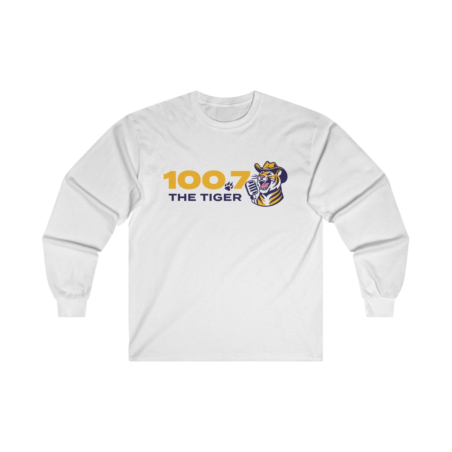 100.7 The Tiger Unisex Ultra Cotton Long Sleeve Tee