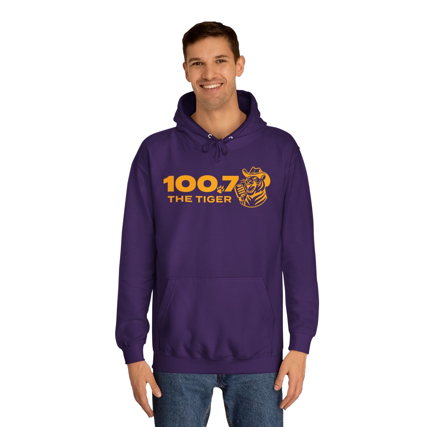 100.7 The Tiger Unisex College Hoodie