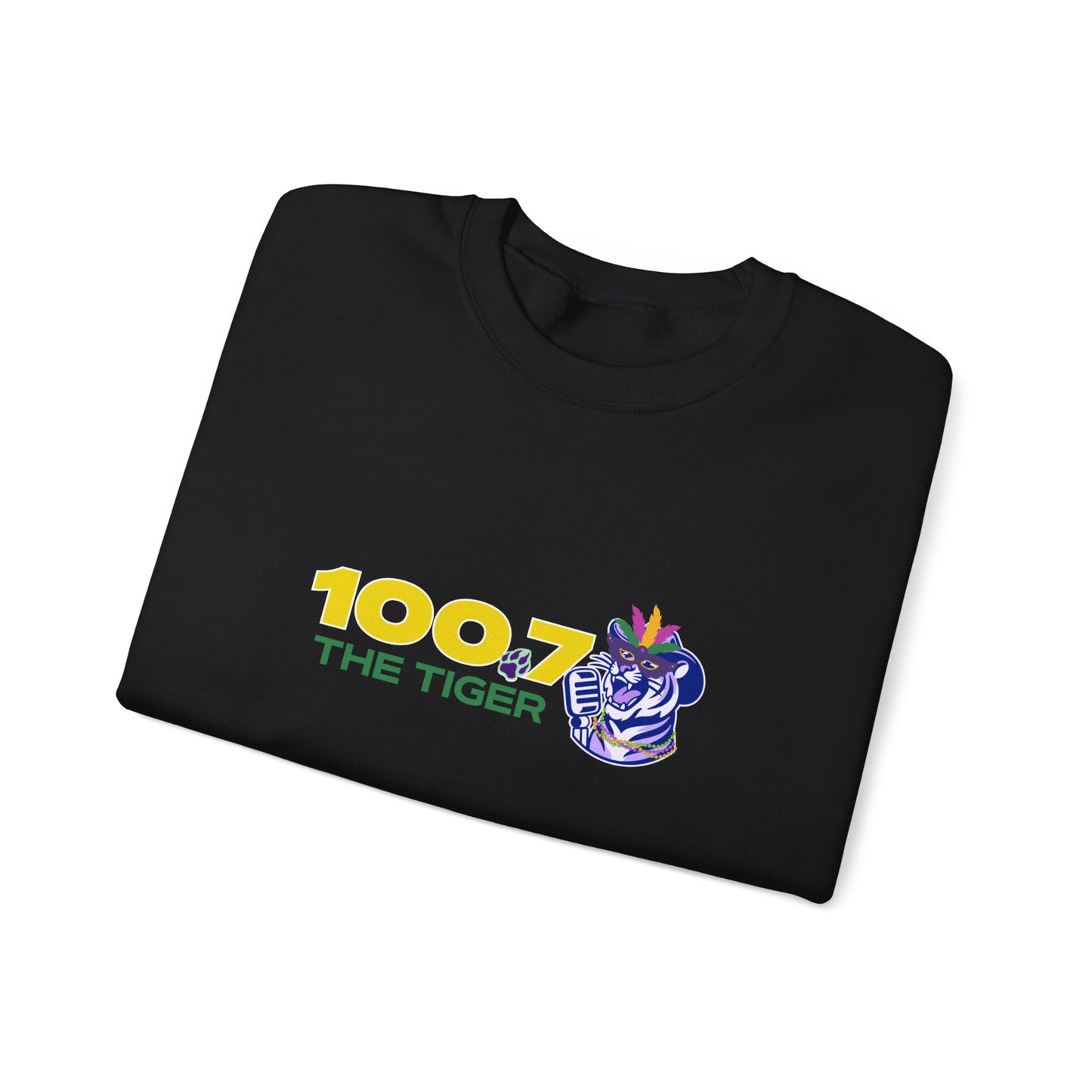 Mardi Gras 100.7 The Tiger Unisex Crewneck Sweatshirt