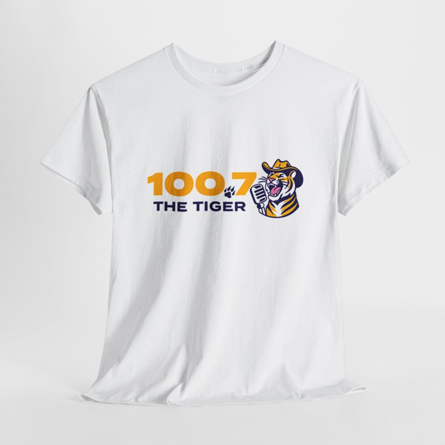 100.7 The Tiger Unisex Heavy Cotton Tee