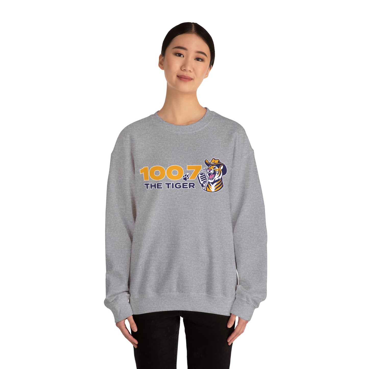 100.7 The Tiger Unisex Heavy Blend™ Crewneck Sweatshirt