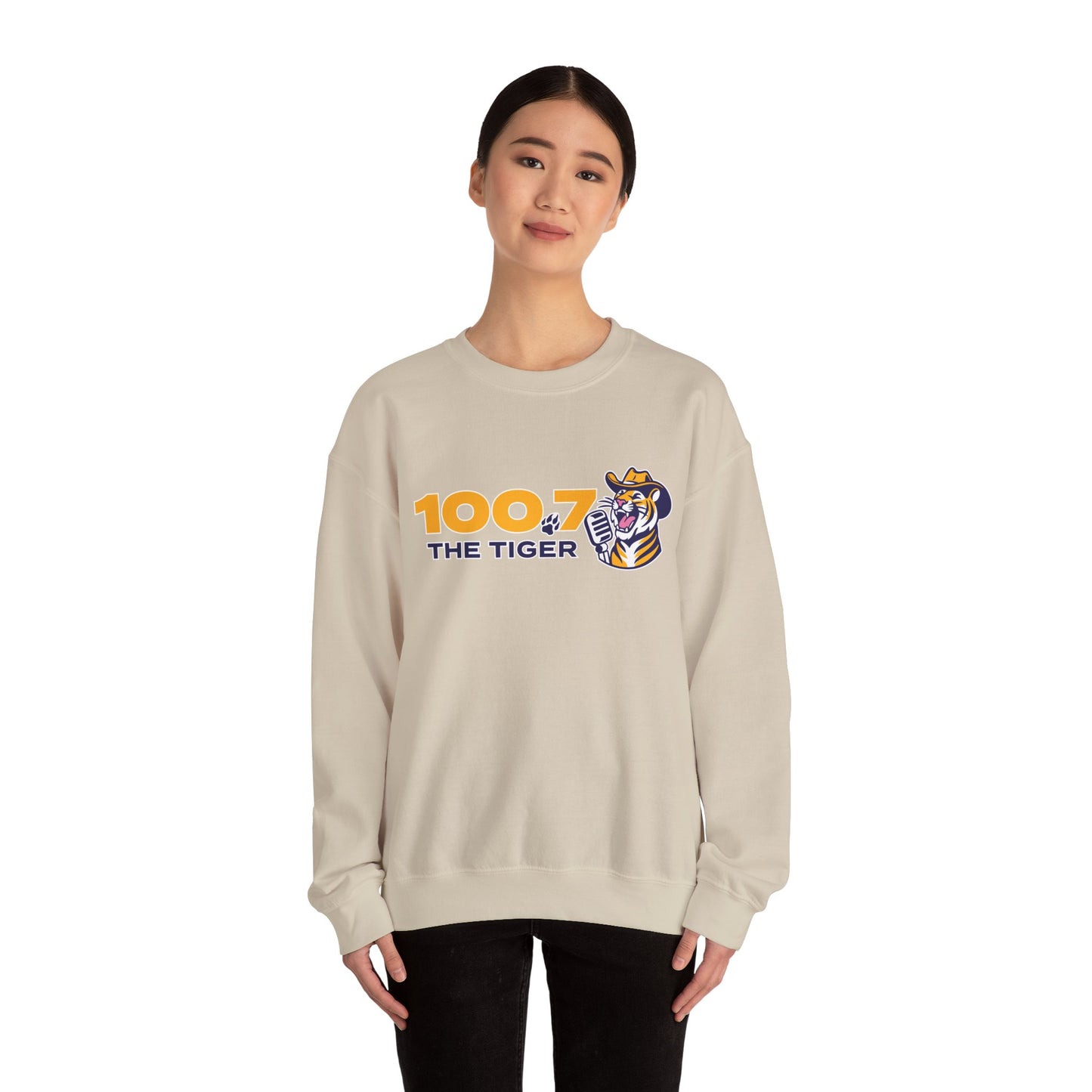 100.7 The Tiger Unisex Heavy Blend™ Crewneck Sweatshirt