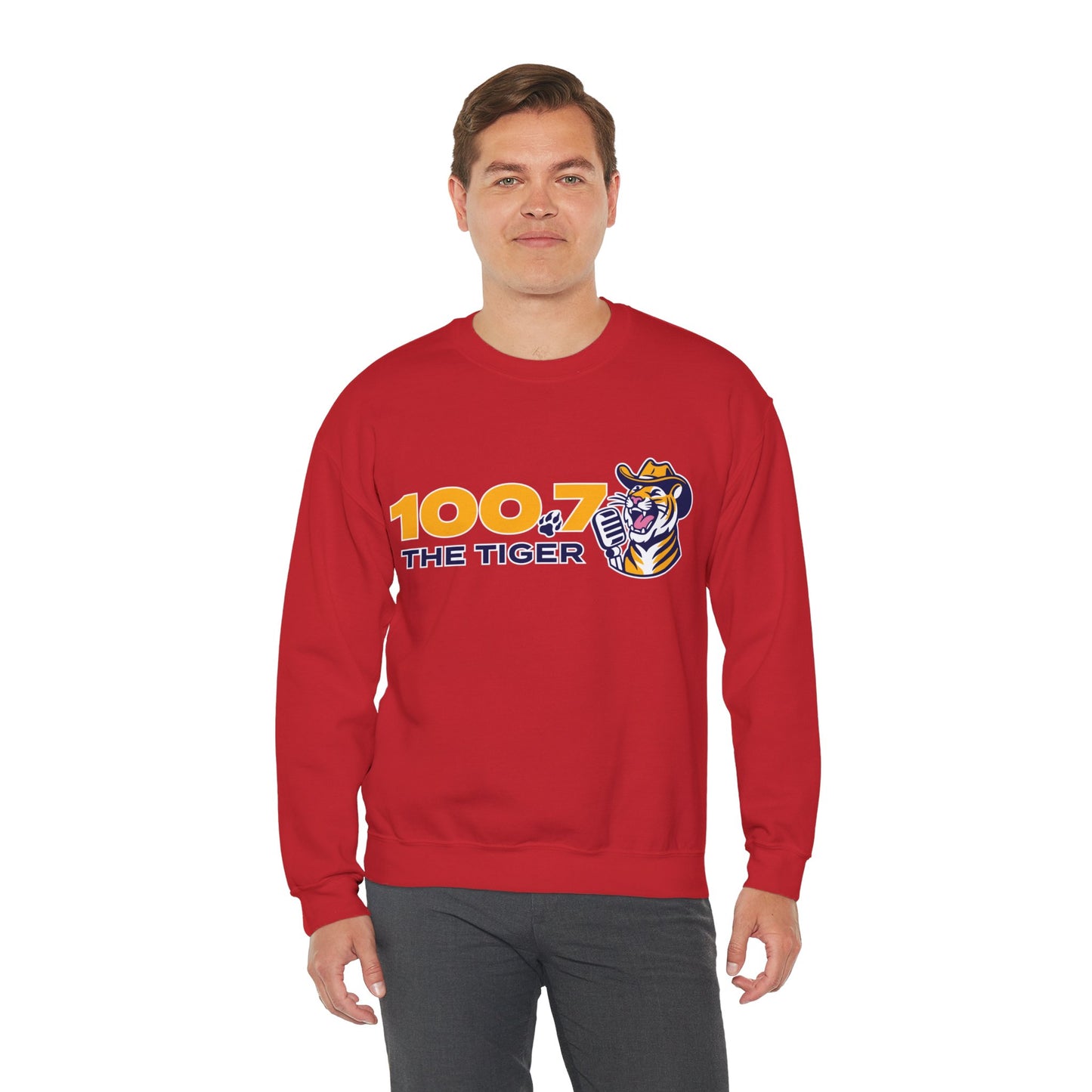 100.7 The Tiger Unisex Heavy Blend™ Crewneck Sweatshirt