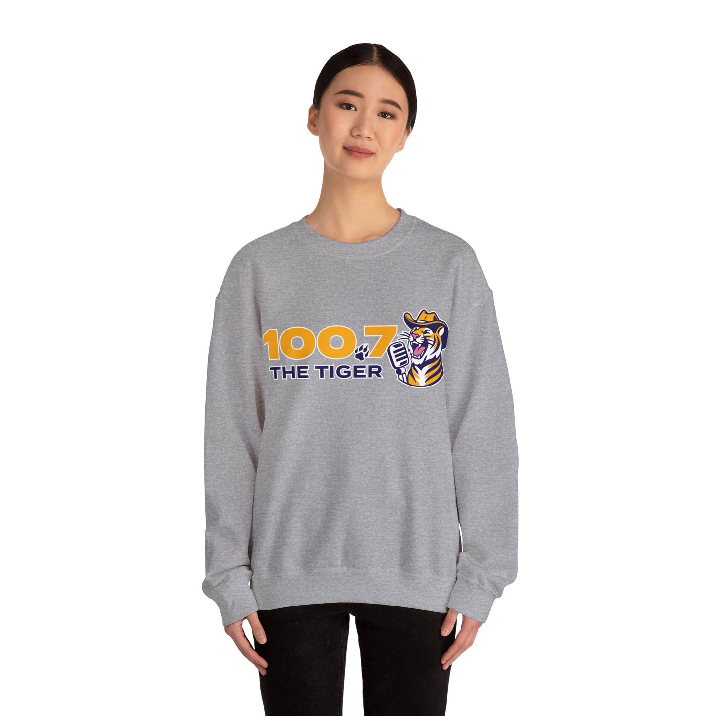 100.7 The Tiger Unisex Heavy Blend™ Crewneck Sweatshirt