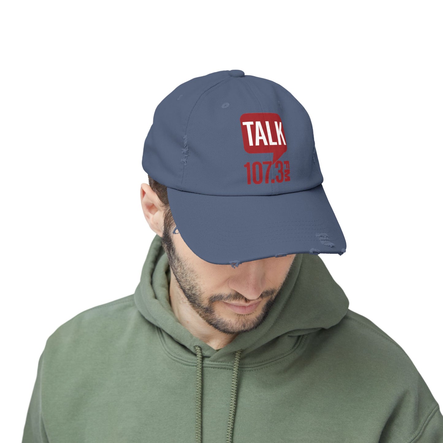 Talk 107.3 Unisex Distressed Cap