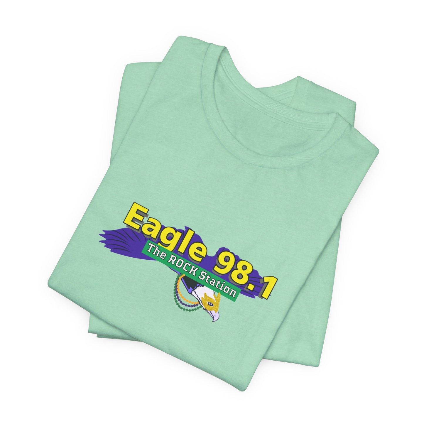 Mardi Gras Eagle 98.1 Unisex Jersey Short Sleeve Tee