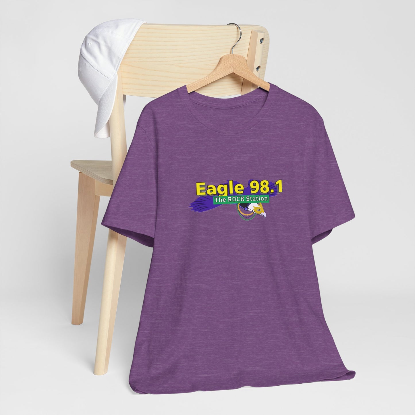 Mardi Gras Eagle 98.1 Unisex Jersey Short Sleeve Tee